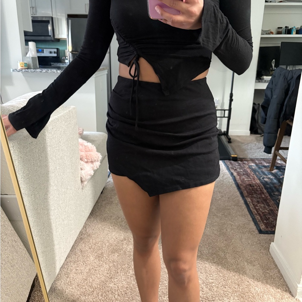 Windsor Black Asymmetrical Skirt